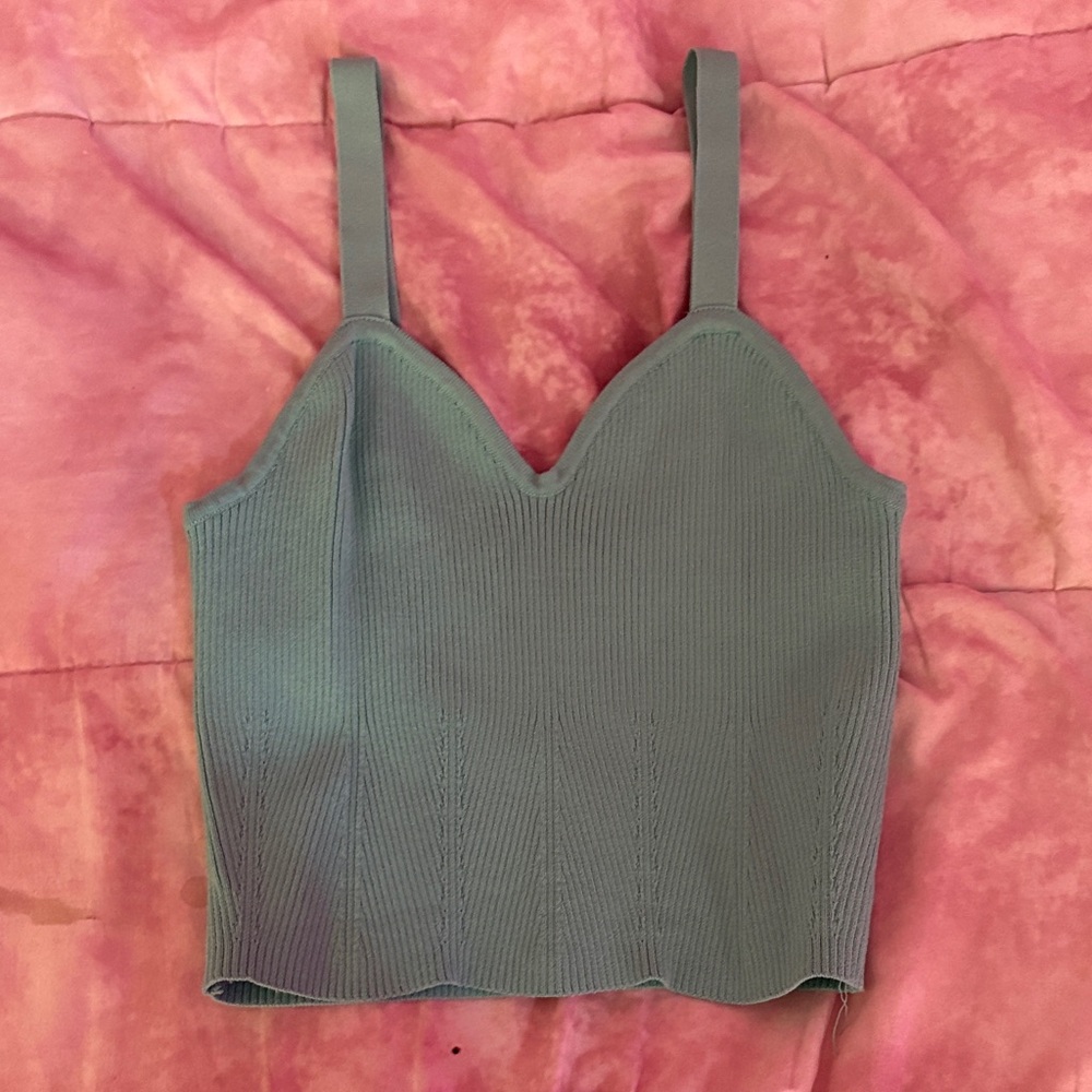 Altar'd State Green Knit Tank Top